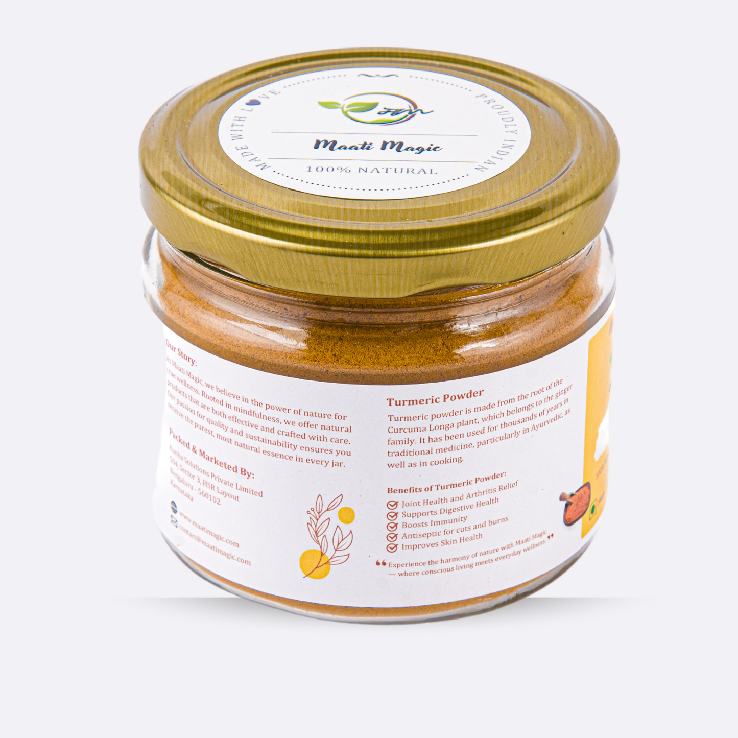 Turmeric powder jar