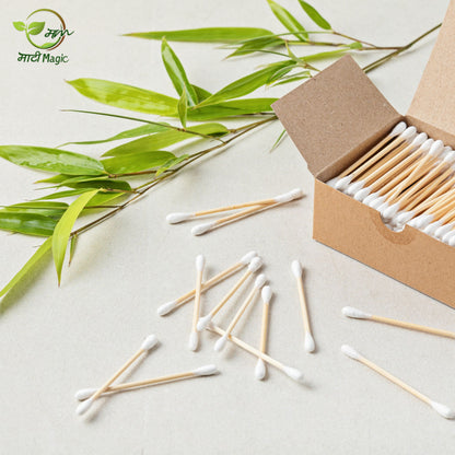 Bamboo Ear Buds/ Ear Swabs - Pack of 75 Stems